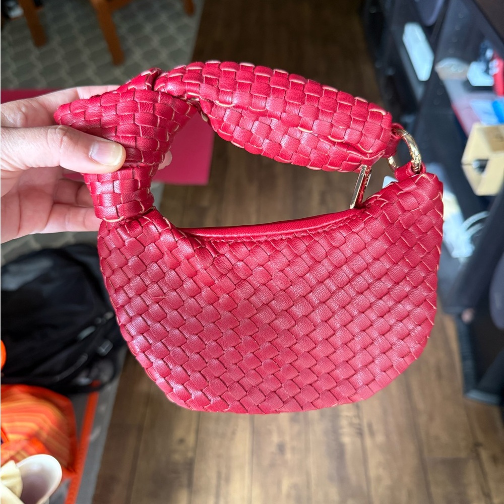 Melie Bianco Red Woven Mini Brigitte